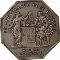 France Assurances, La Nationale  Jeton Argent Poinçon Corne (Après 1879)