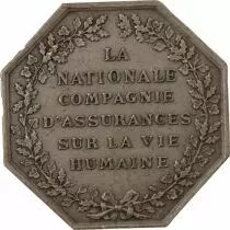 France Assurances, La Nationale  Jeton Argent Poinçon Corne (Après 1879)