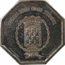 France Assurances Mutuelles Contre L\'Incendie, La Bretagne - Jeton Argent 1842 - Nantes Poincon Main (1845-1860)