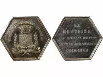 France Assurances Mutuelles contre l\'Incendie, La Nantaise - Jeton Argent - Nantes Poincon Corne (Après 1879), Ets. Charpentier