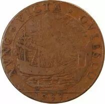 France Aunis Et La Rochelle, François De Villemontée  Jeton Cuivre 1633