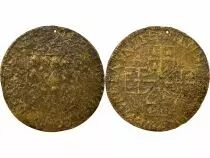 France Auvergne, Butchers Corporation - Brass Token - 1576 Pierced