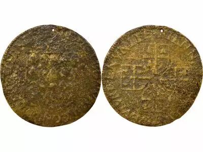 France Auvergne, Corporation des Bouchers - Jeton Laiton - 1576 Perc�