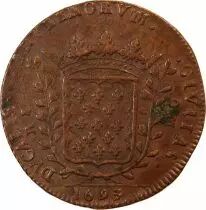 France Auvergne, Prévôt De La Monnaie De Riom  Jeton Cuivre 1693