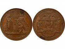France Bapt&ecirc;me, Communion, Confirmation - M&eacute;daille Cuivre, Borrel - 1862
