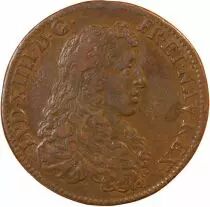 France Bâtiments du Roi, La Façade Du Louvre  Jeton Cuivre - F.2974