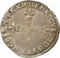 France Béarn, Henri IV - 1/4 Ecu Argent - 1604 Pau