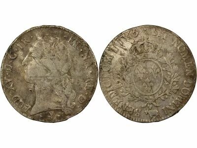 France B�arn, Louis XV - Ecu Argent, au Bandeau - 1765 Pau