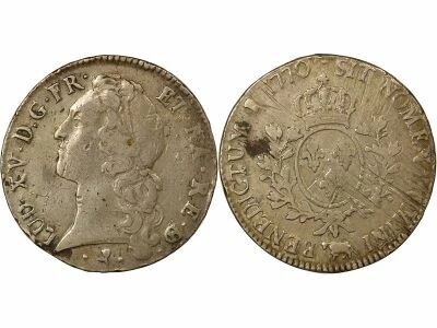 France B�arn, Louis XV - Ecu Argent, au Bandeau - 1770 Pau