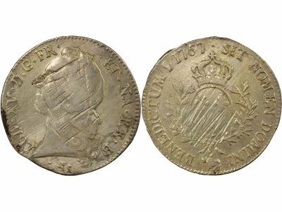 France Bearn, Louis XV - Silver Ecu, with Headband - 1767 Pau, Treasure Trove of the Sauvionni�res