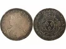 France Bearn, Louis XV - Silver Ecu with Dressed up Bust - 1728 Pau