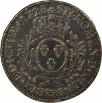 France Bearn, Louis XV - Silver Ecu with Dressed up Bust - 1728 Pau