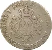 France Bearn, Louis XV - Silver Ecu with Headband - 1761 Pau