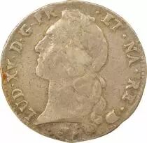 France Bearn, Louis XV - Silver Ecu with Headband - 1761 Pau