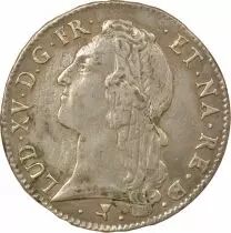 France Bearn, Louis XV - Silver Ecu with Headband - 1767 Pau