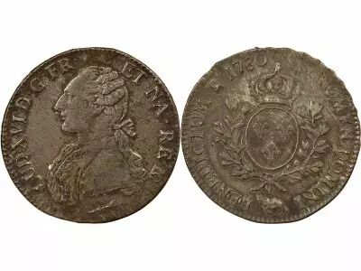 France Bearn, Louis XVI - Silver Ecu, dressed up Bust - 1780 Pau
