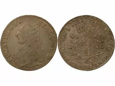 France Bearn, Louis XVI - Silver Ecu, dressed up Bust - 1781 Pau