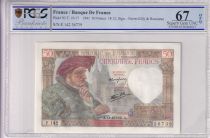 France Billet France 50 Francs - Jacques Coeur - 18-12-1941 - Série F.142 - PCGS OPQ 67 - F.19.17