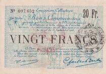 France Bon 20 Francs - &Eacute;mission collective Douai et R&eacute;gion de Carvin - 2me S&eacute;rie F