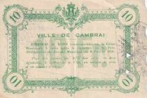 France Bon Communal 10 Francs - Ville de Cambrai - 1&egrave;re S&eacute;rie N&deg;1166