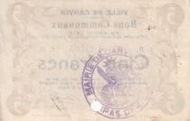 France Bon Communal 5 Francs - Ville de Carvin - &Eacute;mission 1915