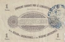 France Bon de n&eacute;cessit&eacute; 1 Franc - Mai 1916 - Valenciennes - S&eacute;rie 18