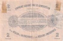 France Bon de n&eacute;cessit&eacute; 2 francs - Mai 1916 - Valenciennes - S&eacute;rie 5