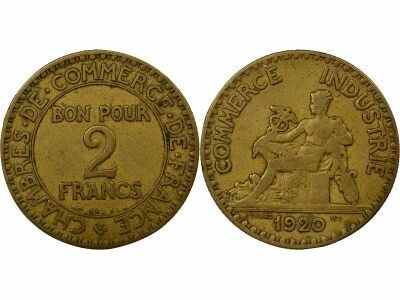 France Bon pour 2 Francs, Chamber of Commerce - 1920 Paris
