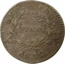 France Bonaparte - 1/4 Silver Franc - Year 12 A Paris