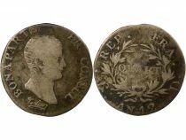 France Bonaparte - Quart de Franc Argent - An 12 D Lyon