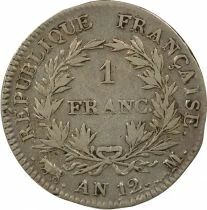 France Bonaparte - Silver Franc - Year 12 M Toulouse