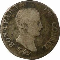 France Bonaparte - Silver Quater Franc - Year 12 D Lyon