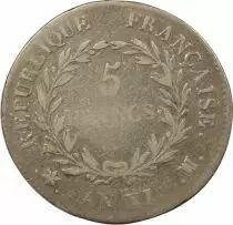 France Bonaparte Ier Consul - 5 Francs Argent - An XI MA Marseille