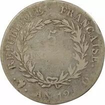 France Bonaparte Ist Consul - 5 Silver Francs - Year 12 Q Perpignan