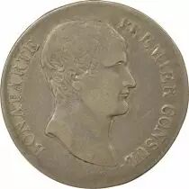 France Bonaparte Ist Consul - 5 Silver Francs - Year 12 T Nantes