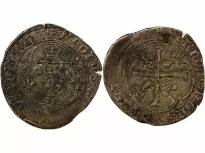 France Bretagne, Charles VIII - Blanc � la Couronne  - 1491 / 1498 Nantes - L�gende Krolvs