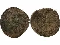 France Bretagne, Charles VIII - Blanc à la Couronne  - 1491 / 1498 Nantes - Légende Krolvs