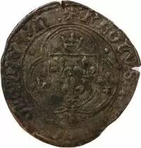 France Britanny, Charles VIII - Blanc with Crown - 1491 / 1498 Nantes - Krolvs lettering
