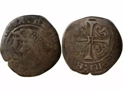 France Britanny, Charles VIII - Liard with Dolphin - 1491 Rennes