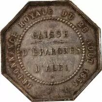 France Caisse D\'Epargne D\'Albi - Jeton Argent Poinçon Abeille (1860-1880)