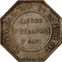 France Caisse D\'Epargne D\'Albi - Jeton Argent Poinçon Abeille (1860-1880)