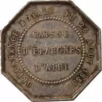 France Caisse D\'Epargne D\'Albi - Jeton Argent Poinçon Abeille (1860-1880)
