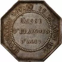 France Caisse d\'Epargne d\'Albi - Jeton Argent Poinçon Abeille (1860-1880)