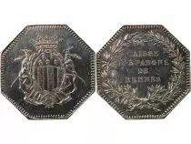 France Caisse d\'Epargne de Rennes - Jeton Argent Poinçon Corne (Après 1879)