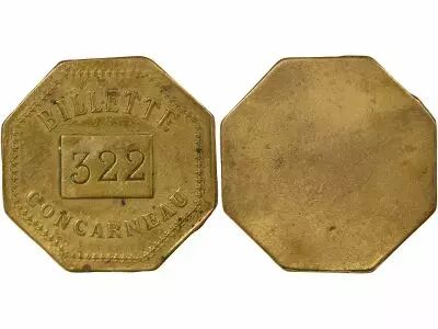 France Cannery, Billette - Brass Token - Concarneau