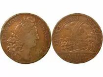 France Casual Parties, Louis XIV - Copper Token - 1711