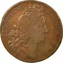 France Casual Parties, Louis XIV - Copper Token - 1711