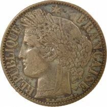 France Ceres - 1 Silver Franc, IIIrd Republic - 1872 K Bordeaux