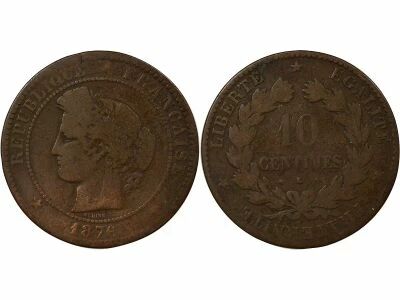 France Ceres - 10 Centimes - 1876 K Bordeaux