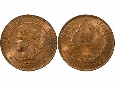 France Ceres - 10 Centimes - 1897 A Paris